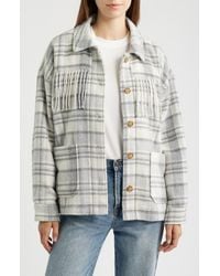 Thread & Supply - Fringe Plaid Shacket - Lyst