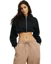Cotton On - Active Plush Micro Cropped Zip Through - Lyst