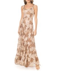 Dress the Population - Anabel Embroidered Sequin Sweetheart Neck Gown - Lyst