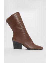 Prologue Shoes - Laval Back-Zip Block Heel Boot - Lyst