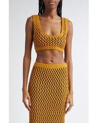 DIOTIMA - Lady Crystal Mesh Crochet Bralette - Lyst