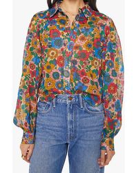 Mother - The Rhapsody Floral Cotton Button-Up Shirt - Lyst