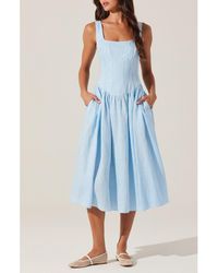 Astr - Thierry Sleeveless Midi Dress - Lyst