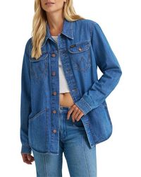 Wrangler - Wrange Denim Button-Up Shirt - Lyst