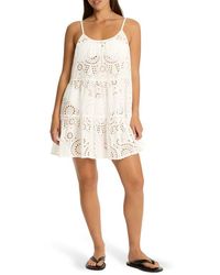 Sea Level - Ibiza Tie Back Cotton Eyelet Cover-Up Sundress - Lyst