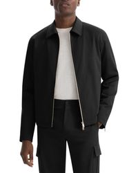 Theory - Cotton Twill Zip Cuff Bomber Jacket - Lyst