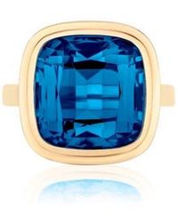 Goshwara - Manhattan Cushion Cut Topaz Cocktail Ring - Lyst
