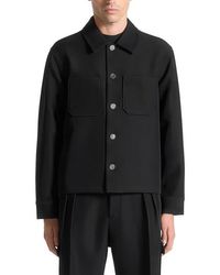 Manière De Voir - Benoit Twill Pocket Cropped Shirt - Lyst