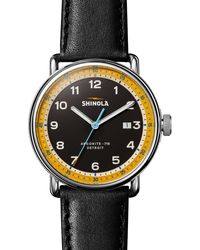 Shinola - The Canfield Model C56 Leather Strap Watch - Lyst