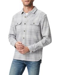 PAIGE - Wilbur Plaid Flannel Button-up Overshirt - Lyst