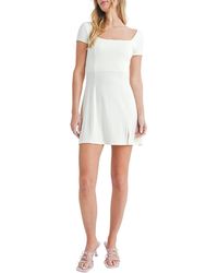 All In Favor - Square Neck Minidress In At Nordstrom, Size X-large - Lyst