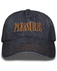 Pleasures - Zigzag Adjustable Cotton Denim Baseball Cap - Lyst