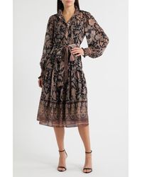Kobi Halperin - Moses Mixed Print Long Sleeve Dress - Lyst