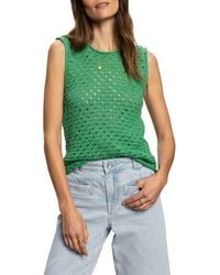 Sanctuary - Open Stitch Sleeveless Cotton Sweater - Lyst
