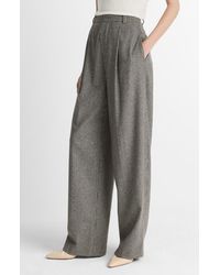 Vince - Wool Blend Houndstooth High Rise Trousers - Lyst