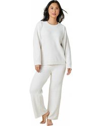 Softies - Solid Marshmallow Reverse Seam Crew Neck Lounge Set With Bracelet Sleeve - Lyst