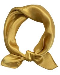 SILKSILKY - Pure Silk Solid Color Square Scarf - Lyst