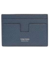 Tom Ford - T-Line Soft Grain Leather Card Holder With Money Clip - Lyst