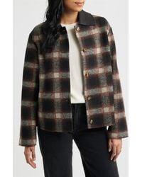 Bernardo - Crop Flannel Jacket - Lyst