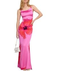 GOOD AMERICAN - Satin Lace-Up Maxi Slipdress - Lyst