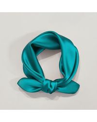 SILKSILKY - Pure Silk Solid Color Square Scarf - Lyst