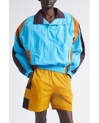 Saint Laurent - Cassandre Colorblock Pullover Nylon Windbreaker - Lyst