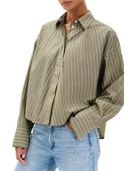 Rag & Bone - Martha Stripe Cotton Poplin Button-Up Shirt - Lyst