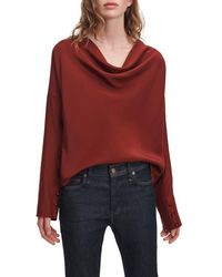 Rag & Bone - Vinnie Cowl Neck Silk Top - Lyst