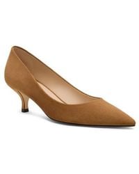 Stuart Weitzman - Power Pointed Toe Kitten Heel Pump - Lyst