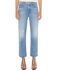 Mother - The Kick It High Waist Straight Leg Jeans - Lyst