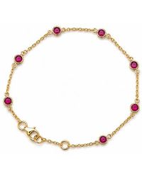Zuvan - July Birthstone Bracelet Ruby - Lyst