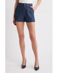 FRAME - The Tweed Cotton Shorts - Lyst