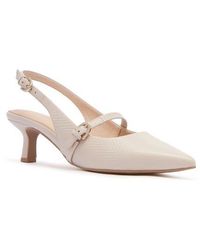 Frankie - Coco Slingback Pointed Toe Kitten Heel Pump - Lyst