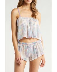 Free People - Forget Me Not Cotton Blend Short Pajamas - Lyst