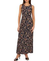 Vince Camuto - Floral Print Sleeveless Maxi Dress - Lyst