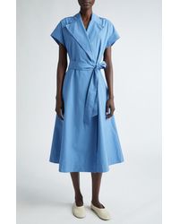 Lafayette 148 New York - Belted Organic Cotton Poplin Wrap Dress - Lyst