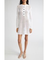 Proenza Schouler - Micah Long Sleeve Open Knit Sweater Dress - Lyst