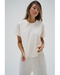 LNA - Ava Oversized Spandex Jersey Tee - Lyst