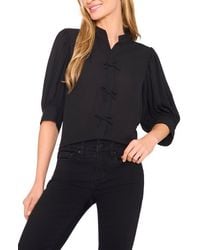Cece - Bow Detail Button Front Top - Lyst
