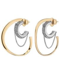 DEMARSON - Callie Pavé Hoop Earrings - Lyst