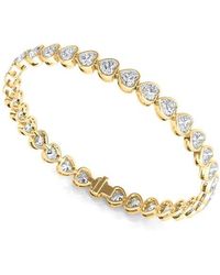 HauteCarat - Bezel Heart Lab Created Diamond Bangle - Lyst