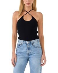 Grey Lab - Crossover Rib Halter Tank - Lyst