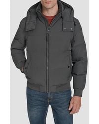 Andrew Marc - Langham Water Resistant Hooded Puffer Bomber Jacket - Lyst