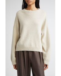 Loulou de Saison - Tristan Loose Fit Mercerized Wool & Yak Hair Blend Sweater - Lyst