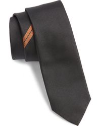 ZEGNA - Diagonal Stripe Mulberry Silk Jacquard Tie - Lyst