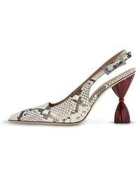 INOLA OJÉN - Leila Snake Print Slingback Heel - Lyst