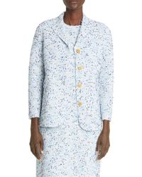 St. John - Textured Bouclé Tweed Knit Jacket - Lyst