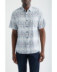 Pendleton - Dawson Print Short Sleeve Linen Blend Button-Up Shirt - Lyst