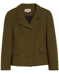 ShuShu/Tong - Wool Twill Crop Jacket - Lyst
