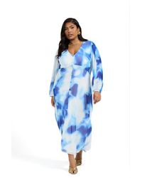 FASHION-SZN CURVE - Vibrant Tie Dye Midi Dress - Lyst